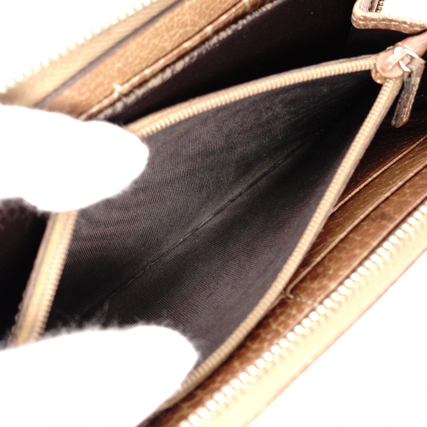 GUCCI Shima Long Wallet, Leather, Brown, Tassel, GG Logo