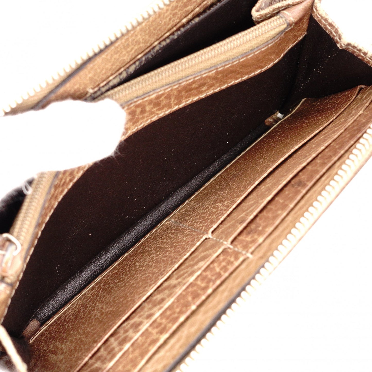 GUCCI Shima Long Wallet, Leather, Brown, Tassel, GG Logo