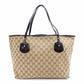 GUCCI Jolly GG Canvas Tote Bag, Canvas/Leather, Beige