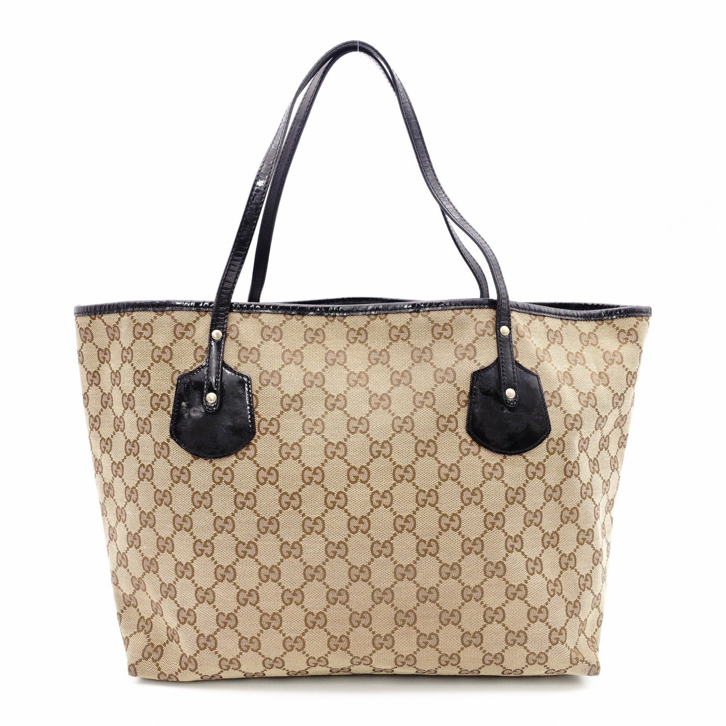 GUCCI Jolly GG Canvas Tote Bag, Canvas/Leather, Beige