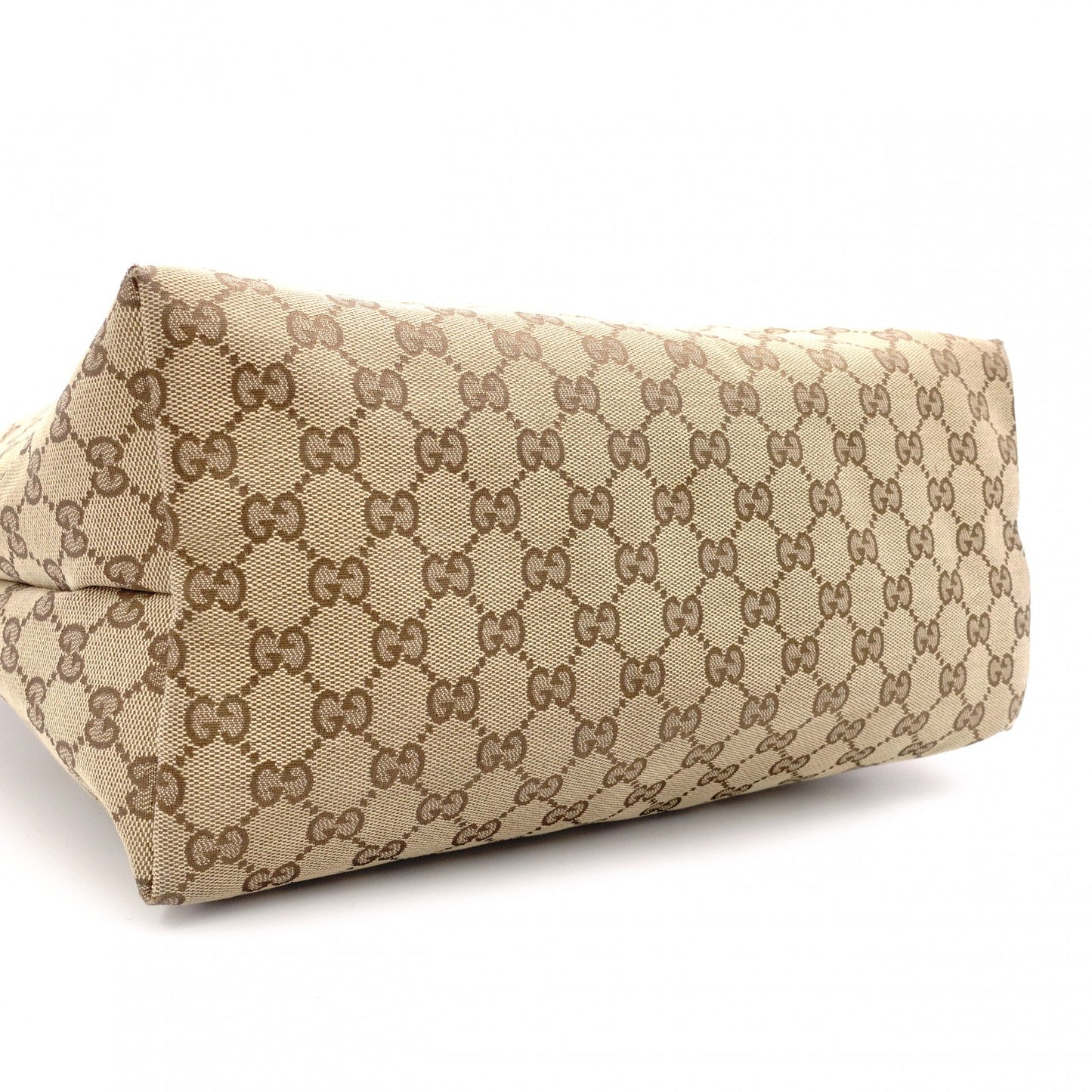 GUCCI Jolly GG Canvas Tote Bag, Canvas/Leather, Beige