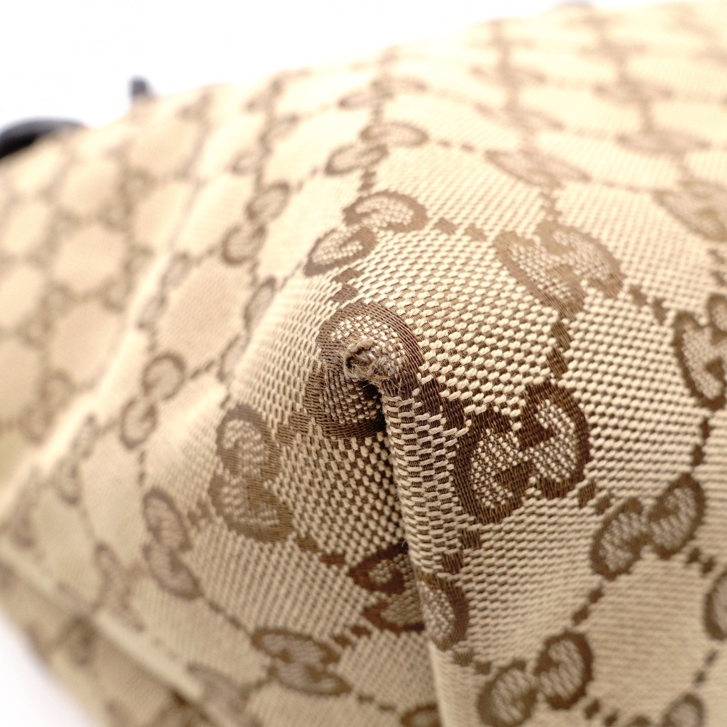 GUCCI Jolly GG Canvas Tote Bag, Canvas/Leather, Beige