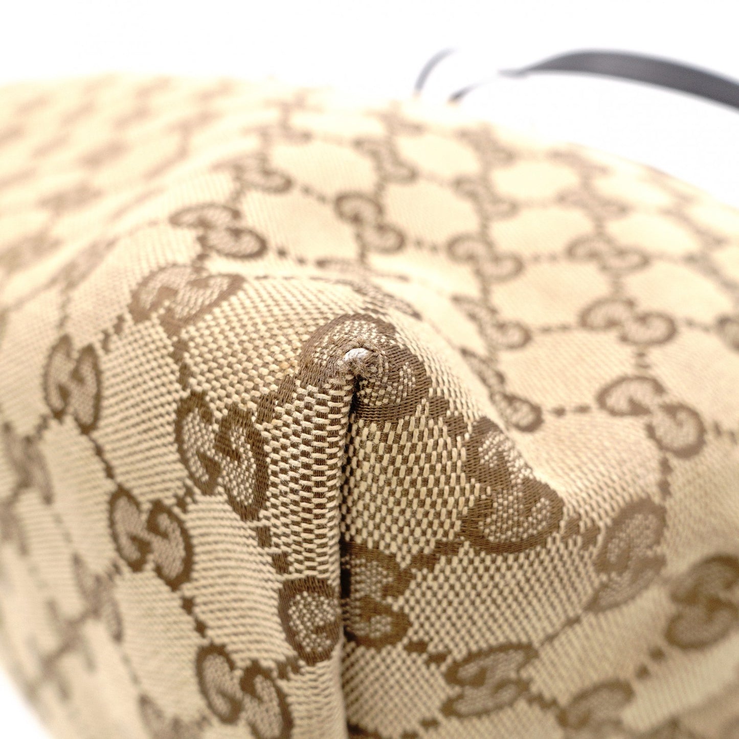 GUCCI Jolly GG Canvas Tote Bag, Canvas/Leather, Beige