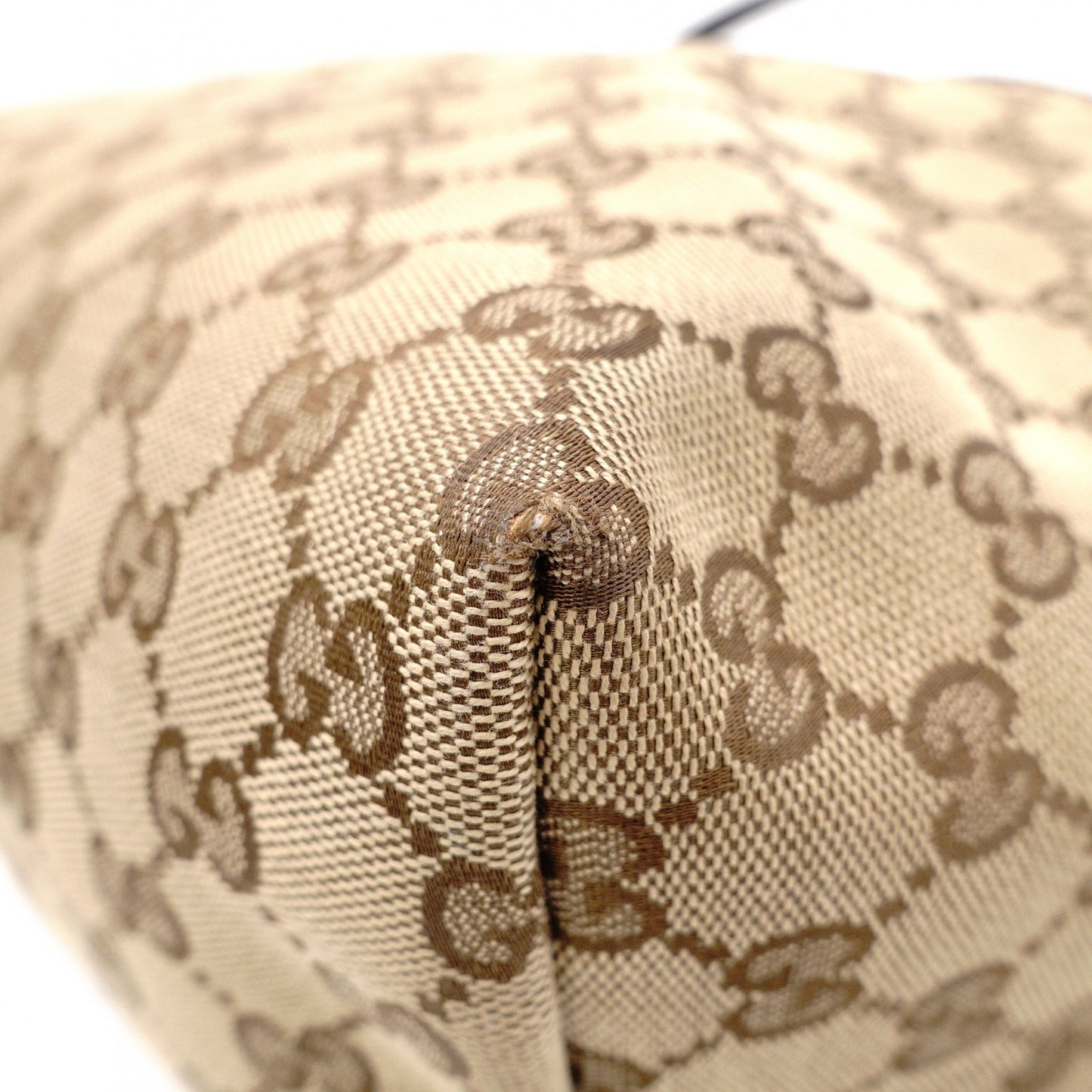 GUCCI Jolly GG Canvas Tote Bag, Canvas/Leather, Beige