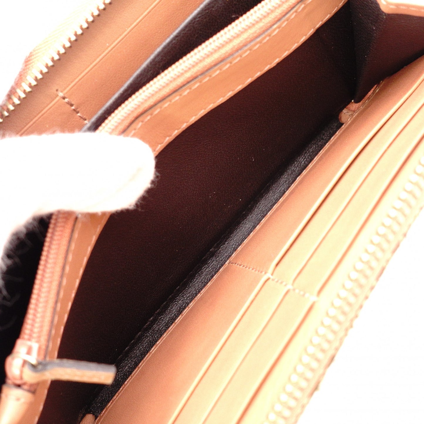 GUCCI GG Canvas Long Wallet, Leather, Brown Canvas, Heart Motif, Gold Hardware