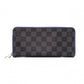 LOUIS VUITTON Verdi Zippy Wallet, Damier Graphite, Long Wallet, PVC/Leather, Gray