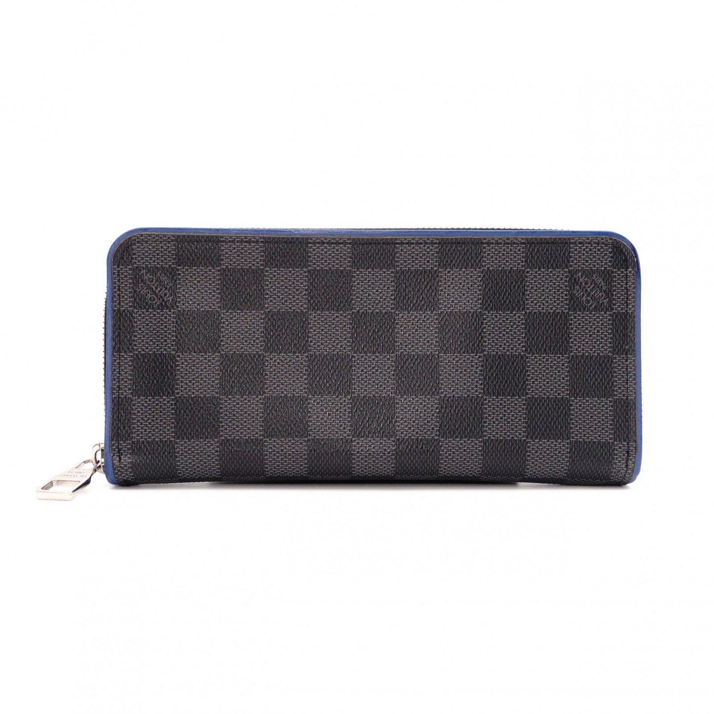 LOUIS VUITTON Verdi Zippy Wallet, Damier Graphite, Long Wallet, PVC/Leather, Gray