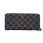 LOUIS VUITTON Verdi Zippy Wallet, Damier Graphite, Long Wallet, PVC/Leather, Gray
