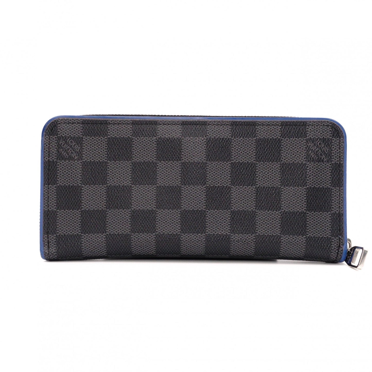 LOUIS VUITTON Verdi Zippy Wallet, Damier Graphite, Long Wallet, PVC/Leather, Gray