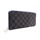 LOUIS VUITTON Verdi Zippy Wallet, Damier Graphite, Long Wallet, PVC/Leather, Gray
