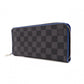 LOUIS VUITTON Verdi Zippy Wallet, Damier Graphite, Long Wallet, PVC/Leather, Gray