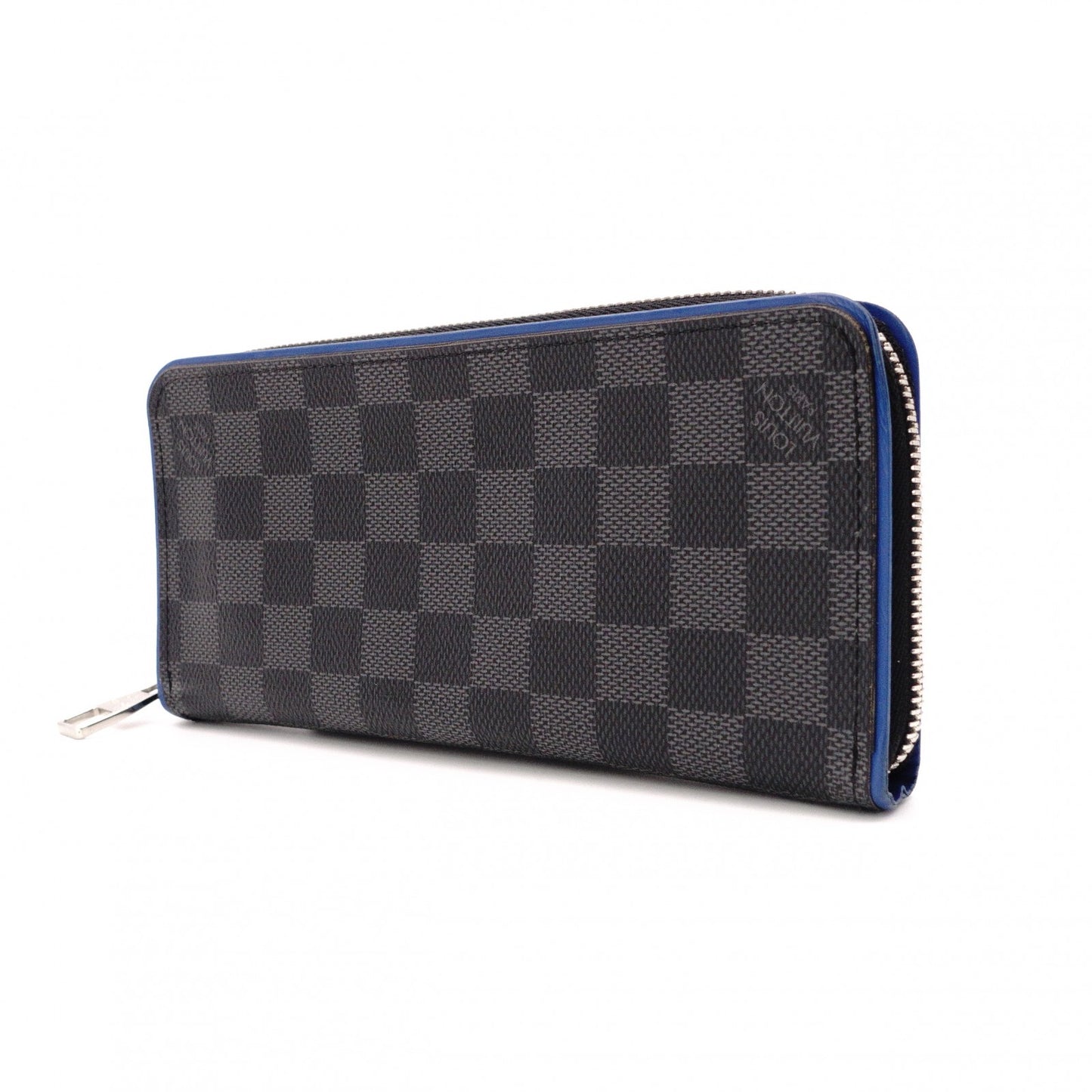LOUIS VUITTON Verdi Zippy Wallet, Damier Graphite, Long Wallet, PVC/Leather, Gray