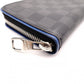LOUIS VUITTON Verdi Zippy Wallet, Damier Graphite, Long Wallet, PVC/Leather, Gray