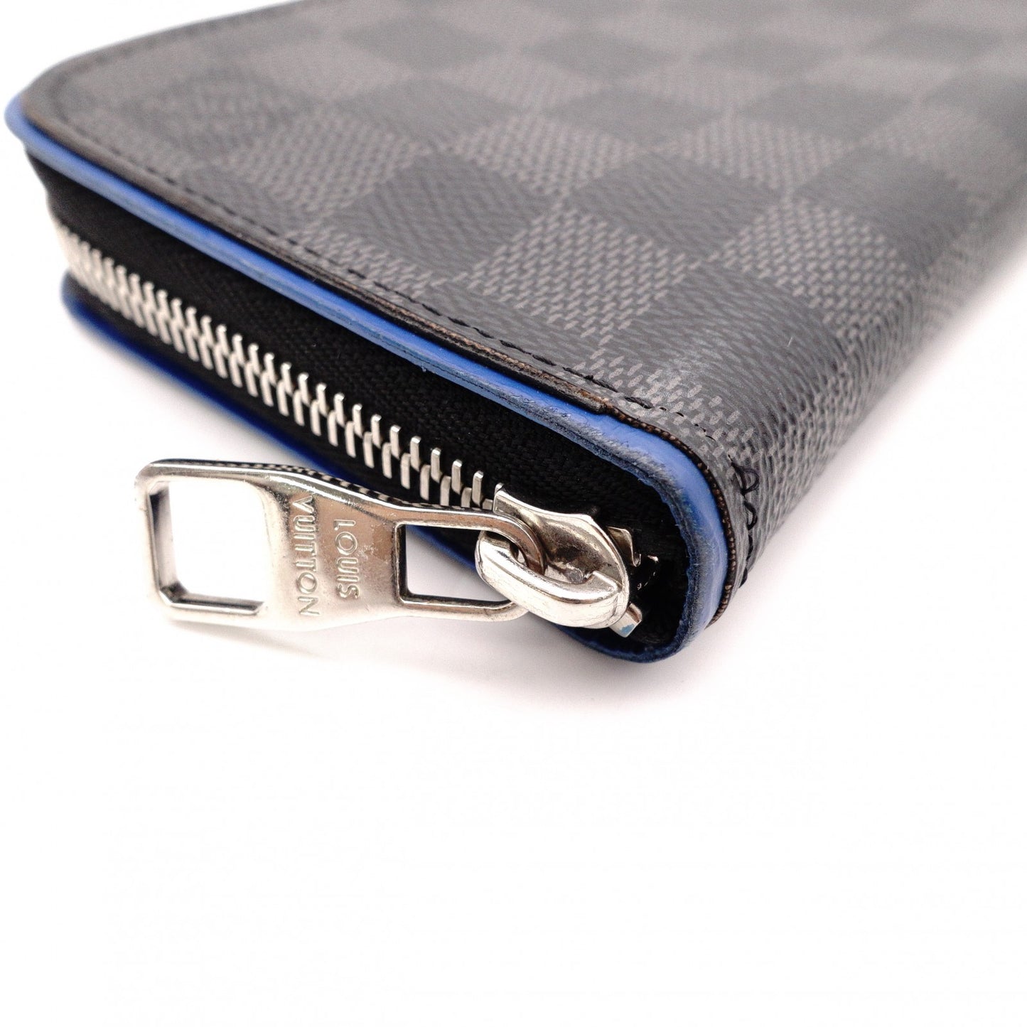 LOUIS VUITTON Verdi Zippy Wallet, Damier Graphite, Long Wallet, PVC/Leather, Gray