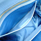 Miu Miu Madras Handbag, Leather, Blue, 2-Way Shoulder Bag, Gold Hardware