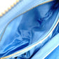 Miu Miu Madras Handbag, Leather, Blue, 2-Way Shoulder Bag, Gold Hardware