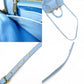 Miu Miu Madras Handbag, Leather, Blue, 2-Way Shoulder Bag, Gold Hardware