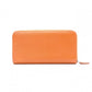 PRADA Saffiano Long Wallet, Leather, Orange, Wallet, Logo, Silver Hardware