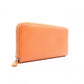 PRADA Saffiano Long Wallet, Leather, Orange, Wallet, Logo, Silver Hardware
