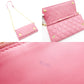 Miu Miu Leather Chain Wallet Pink Gold Hardware Quilted Long Wallet Shoulder Logo 7-11-212