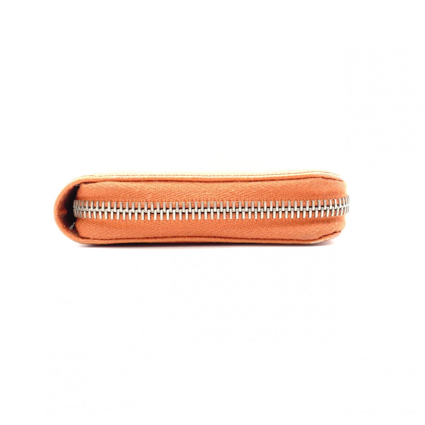 PRADA Saffiano Long Wallet, Leather, Orange, Wallet, Logo, Silver Hardware