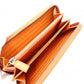 PRADA Saffiano Long Wallet, Leather, Orange, Wallet, Logo, Silver Hardware