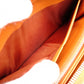 PRADA Saffiano Long Wallet, Leather, Orange, Wallet, Logo, Silver Hardware