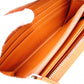 PRADA Saffiano Long Wallet, Leather, Orange, Wallet, Logo, Silver Hardware
