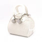 Christian Dior Gambler Dice Trotter Handbag, Canvas/Leather, White/Silver, Women's