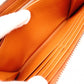 PRADA Saffiano Long Wallet, Leather, Orange, Wallet, Logo, Silver Hardware
