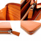 PRADA Saffiano Long Wallet, Leather, Orange, Wallet, Logo, Silver Hardware