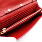 MIU MIU Madras Shoulder Bag Red × Pink Chain Wallet Leather Wallet Red Long Wallet R801090