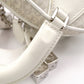 Christian Dior Gambler Dice Trotter Handbag, Canvas/Leather, White/Silver, Women's
