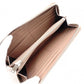 YVES SAINT LAURENT V-Stitch Cassandra Long Wallet, Leather, Beige, Silver Hardware