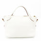 PRADA Leather Handbag White 2-Way Shoulder Bag White Triangle Logo 7-12-228