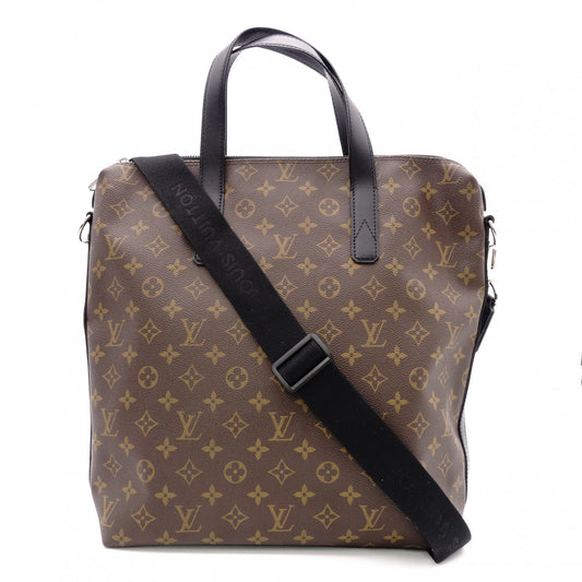 LOUIS VUITTON Kitán Monogram Makassar Handbag, PVC/Leather, Brown, Men's