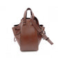 LOEWE Hammock Mini Hand Bag, Leather, Dark Brown, 2-Way Crossbody, Women's