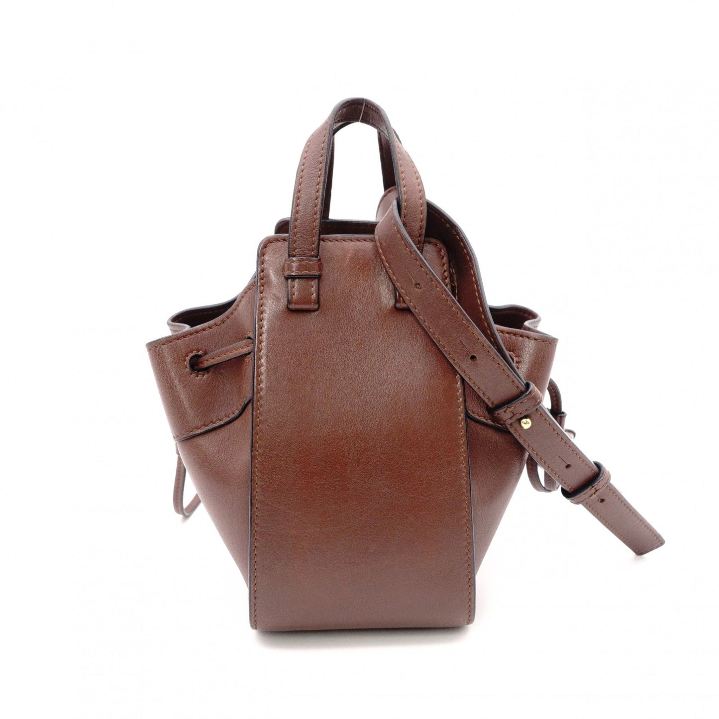 LOEWE Hammock Mini Hand Bag, Leather, Dark Brown, 2-Way Crossbody, Women's