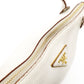 PRADA Leather Handbag White 2-Way Shoulder Bag White Triangle Logo 7-12-228