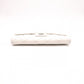 CHANEL Matelassé Long Wallet, Leather, White Caviar Skin, Flap Wallet, Silver Hardware