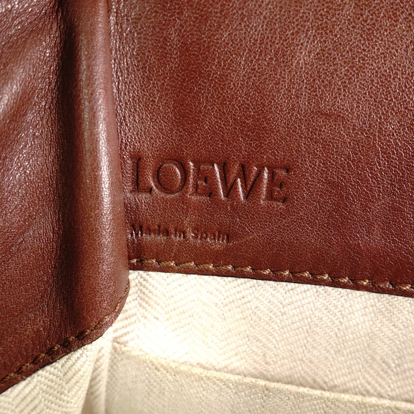LOEWE Hammock Mini Hand Bag, Leather, Dark Brown, 2-Way Crossbody, Women's