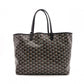 GOYARD Saint Louis PM Tote Bag, PVC and Leather, Black, Shoulder Bag, A4 Size