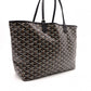 GOYARD Saint Louis PM Tote Bag, PVC and Leather, Black, Shoulder Bag, A4 Size