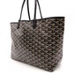 GOYARD Saint Louis PM Tote Bag, PVC and Leather, Black, Shoulder Bag, A4 Size