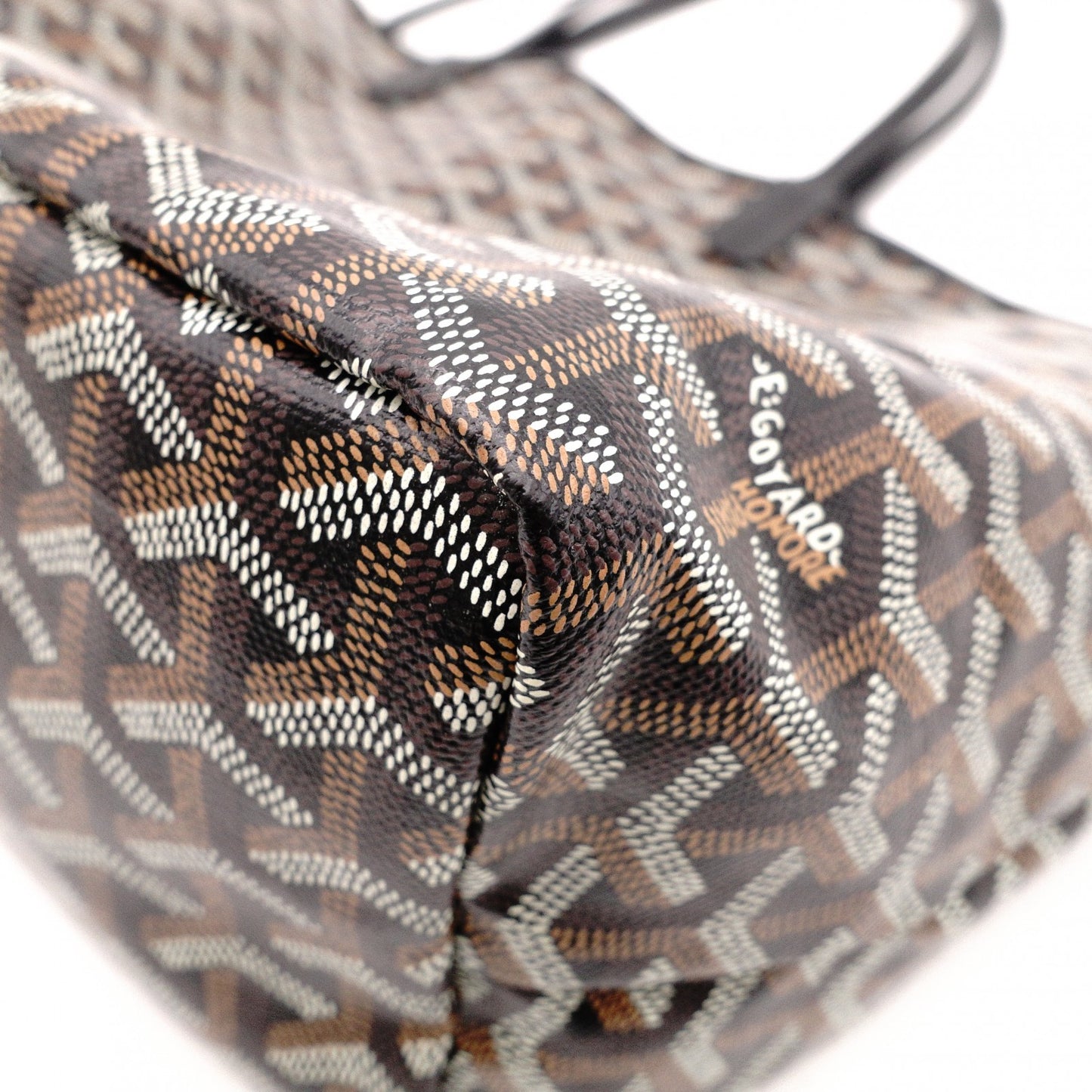 GOYARD Saint Louis PM Tote Bag, PVC and Leather, Black, Shoulder Bag, A4 Size