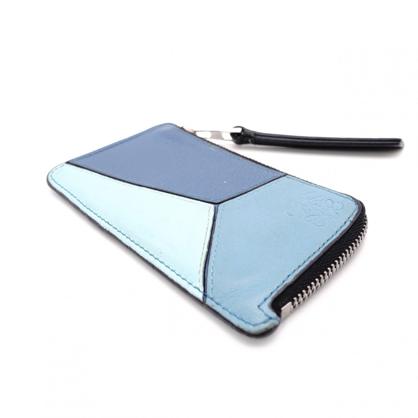 LOEWE Anagram Coin Case, Leather, Blue, Card Case