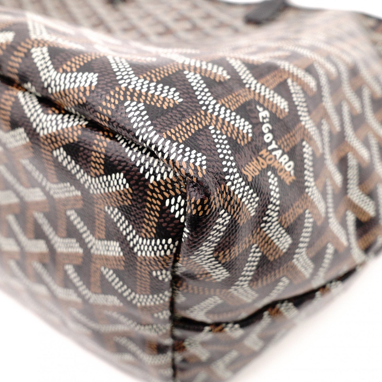 GOYARD Saint Louis PM Tote Bag, PVC and Leather, Black, Shoulder Bag, A4 Size