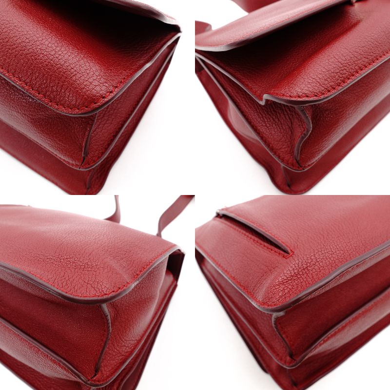 Burberry Alice Shoulder Bag Leather Red Silver Hardware Red Crossbody TB Logo R801087