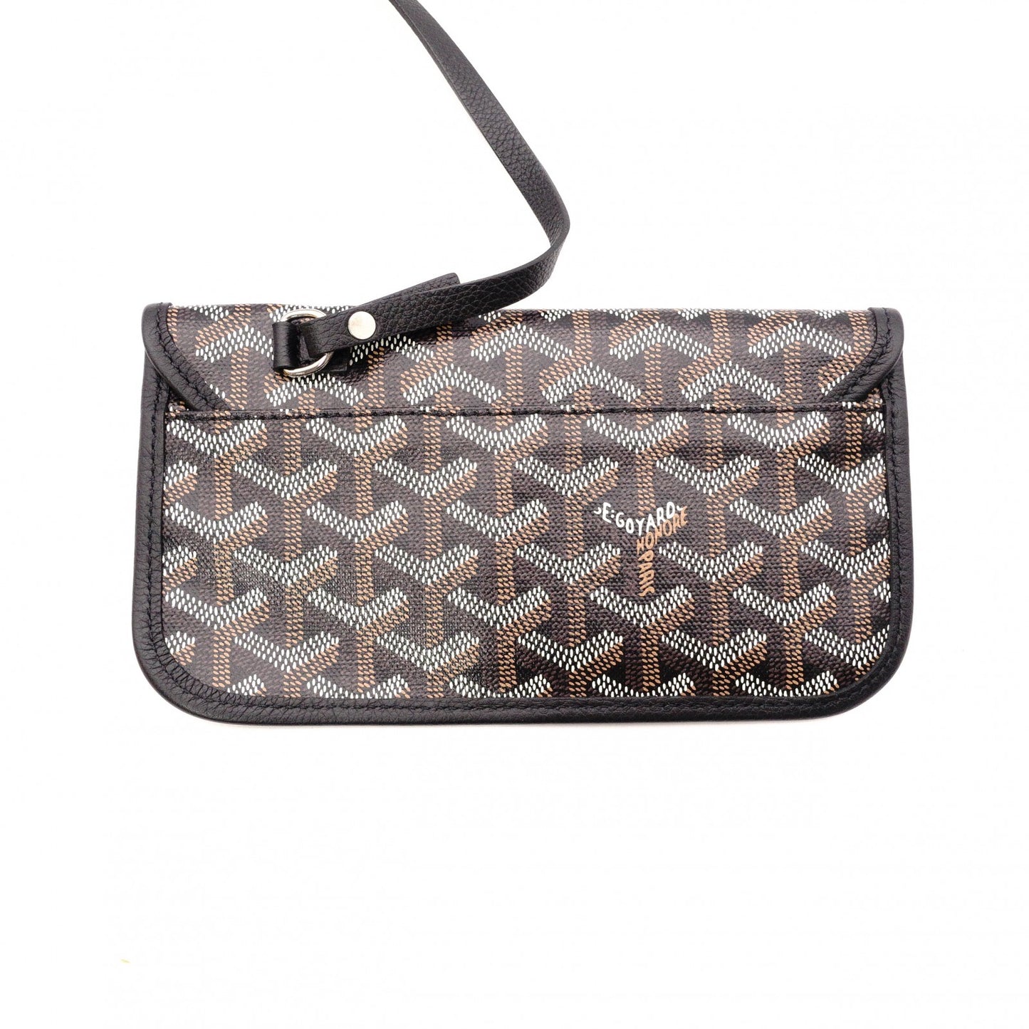 GOYARD Saint Louis PM Tote Bag, PVC and Leather, Black, Shoulder Bag, A4 Size