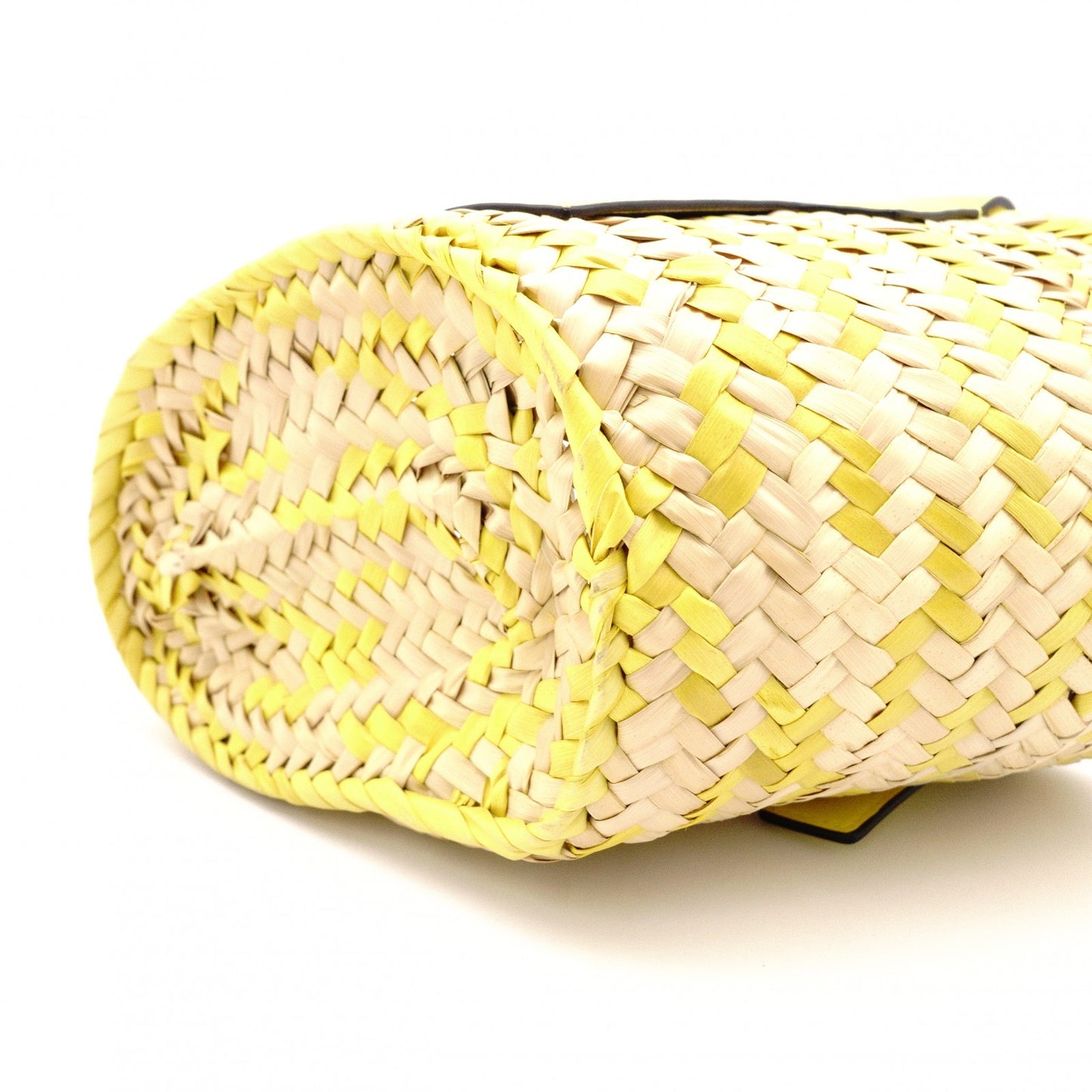 LOEWE Anagram Basket Handbag, Raffia, Beige and Yellow, Logo, Wicker Bag